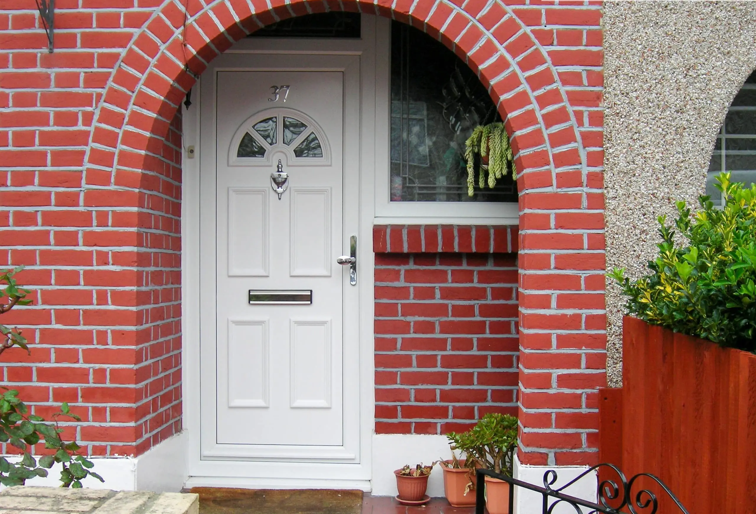 Home with external double-glazed doors