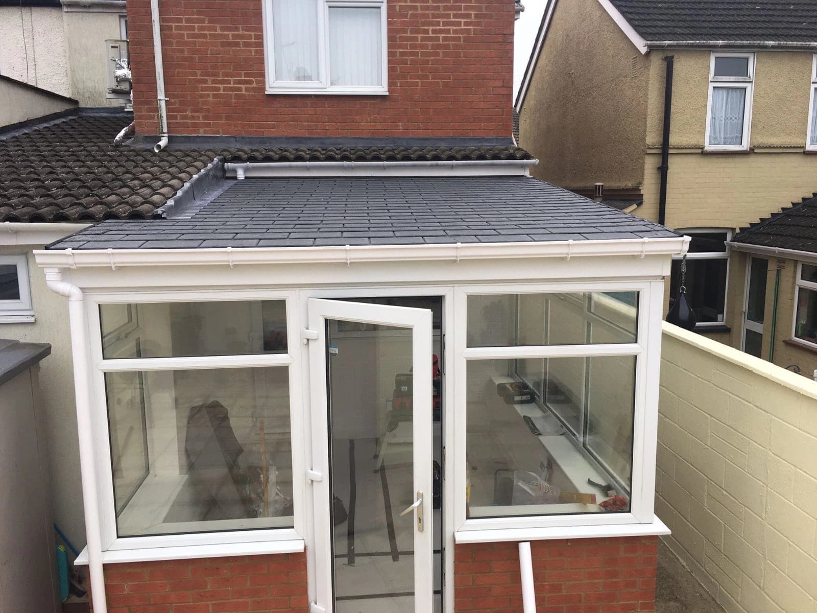 Home with new build conservatory