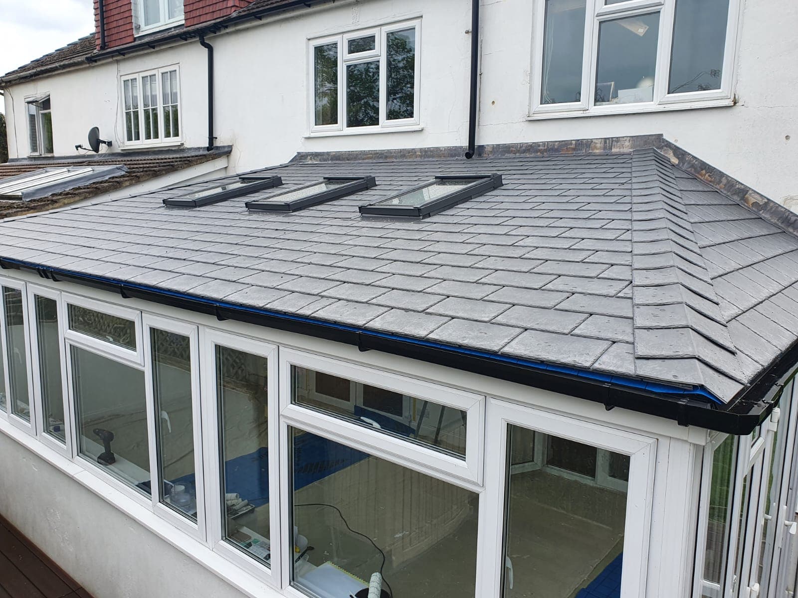 Insulated Tile Conservatory Roof Installation